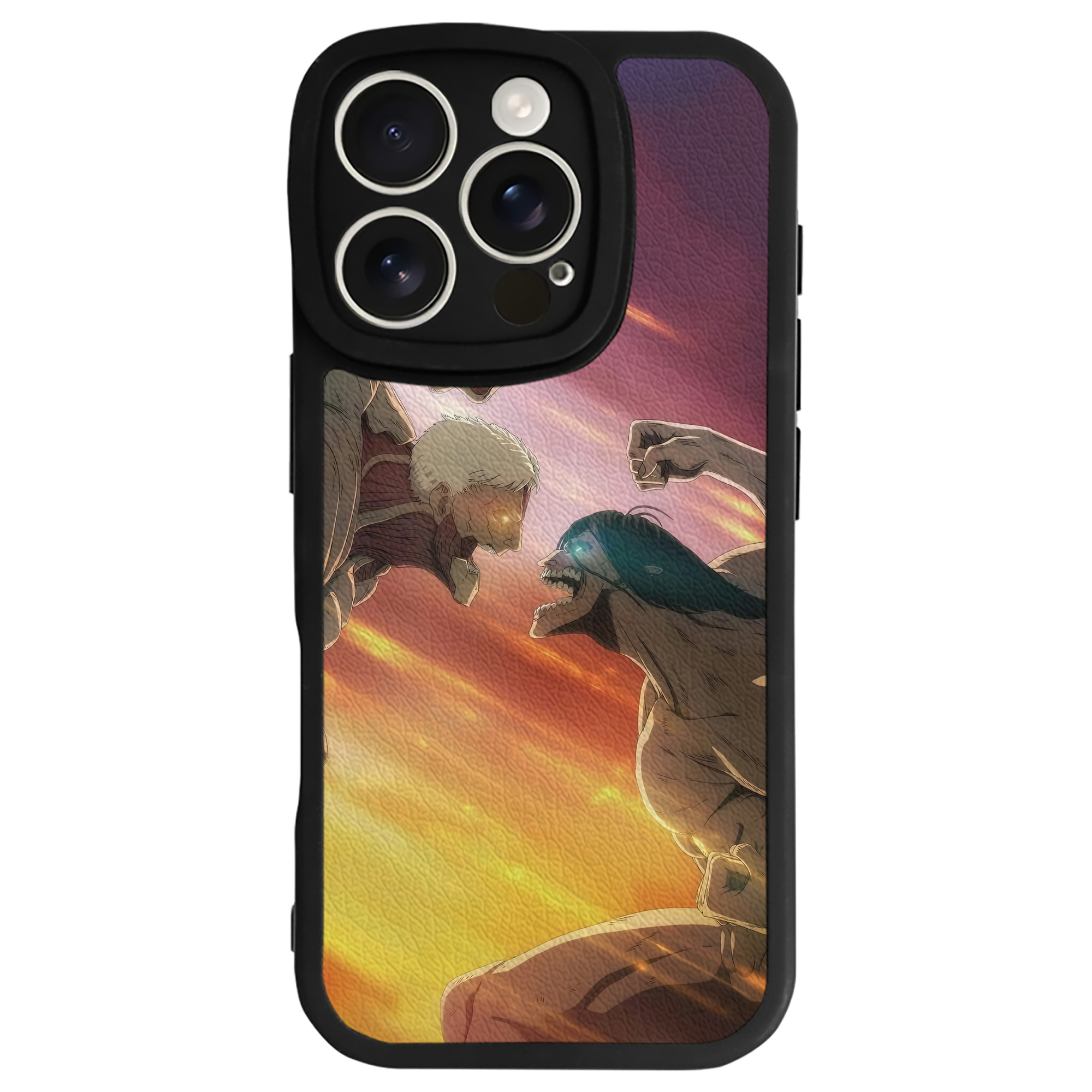 （画像用） 進撃の巨人 Attack on Titan 【iPhone 16シリーズ対応】シリコンスマホケース（レザー調） 材質：シリコン